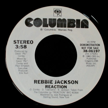 Rebbie Jackson - Reaction / Reaction side B