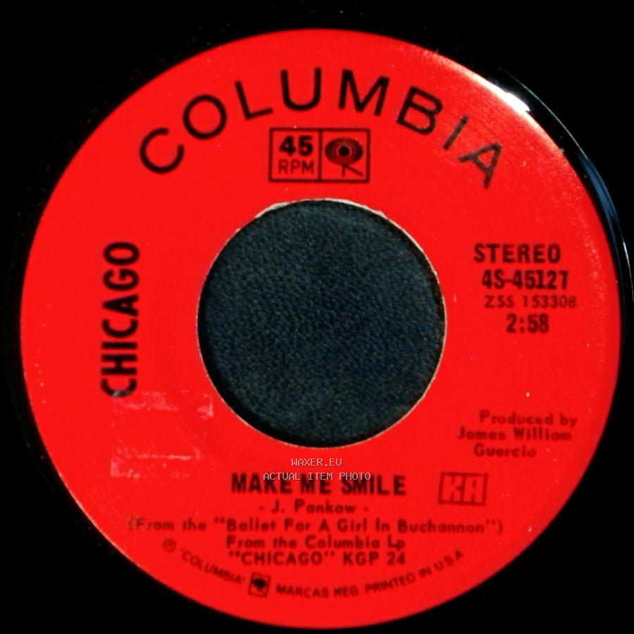 Chicago - Colour My World / Make Me Smile side B