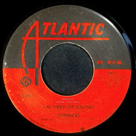 Spinners - Heaven On Earth (So Fine) / I'm Tired Of Giving side B