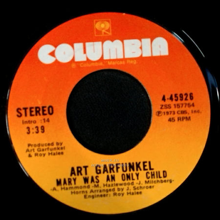 Art Garfunkel - All I Know / Mary Was An Only Child side B