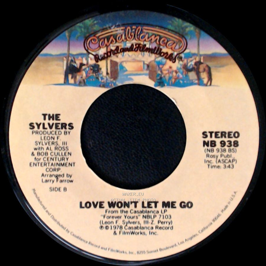 The Sylvers - Don't Stop, Get Off / Love Won't Let Me Go side B