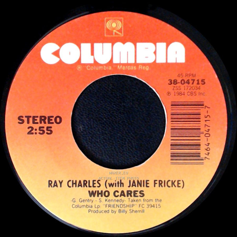 Ray Charles (With Janie Fricke) / Ray Charles (With Willie Nelson) - Who Cares / Seven Spanish Angels side A
