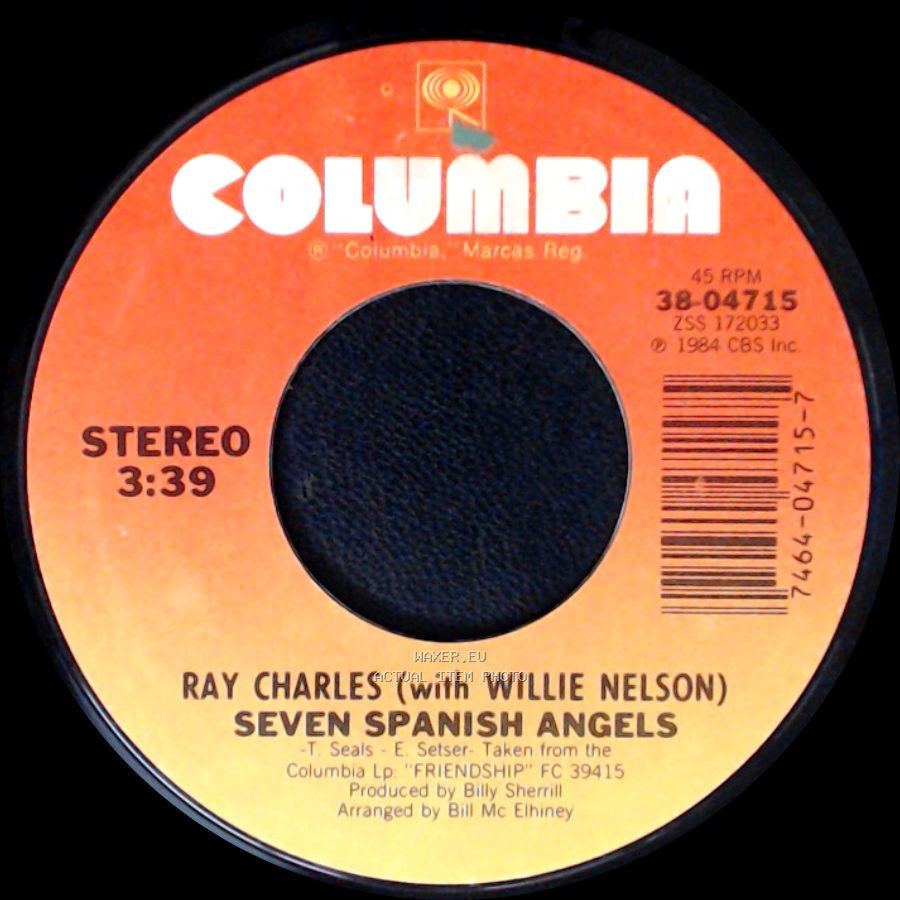 Ray Charles (With Janie Fricke) / Ray Charles (With Willie Nelson) - Who Cares / Seven Spanish Angels side B