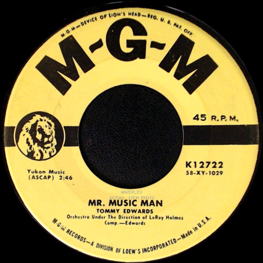 Tommy Edwards - Mr. Music Man / Love Is All We Need side A