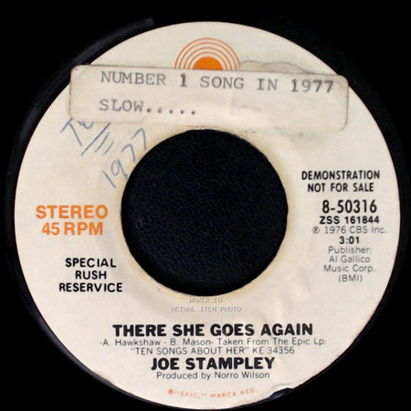 Joe Stampley - There She Goes Again / There She Goes Again side A