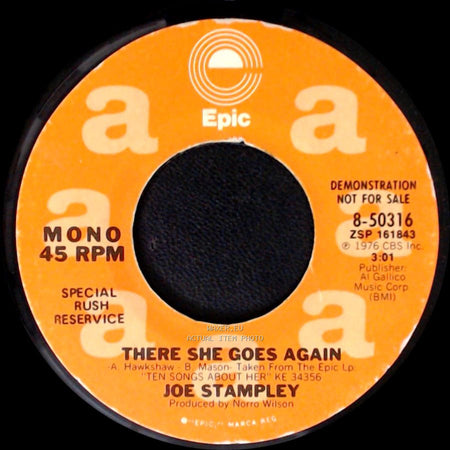 Joe Stampley - There She Goes Again / There She Goes Again side B