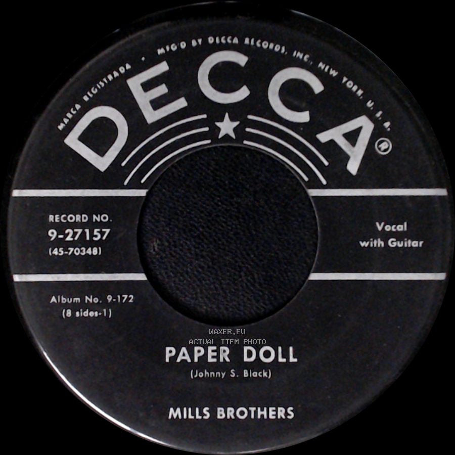 Mills Brothers - Paper Doll / I'll Be Around side A