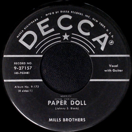 Mills Brothers - Paper Doll / I'll Be Around side A