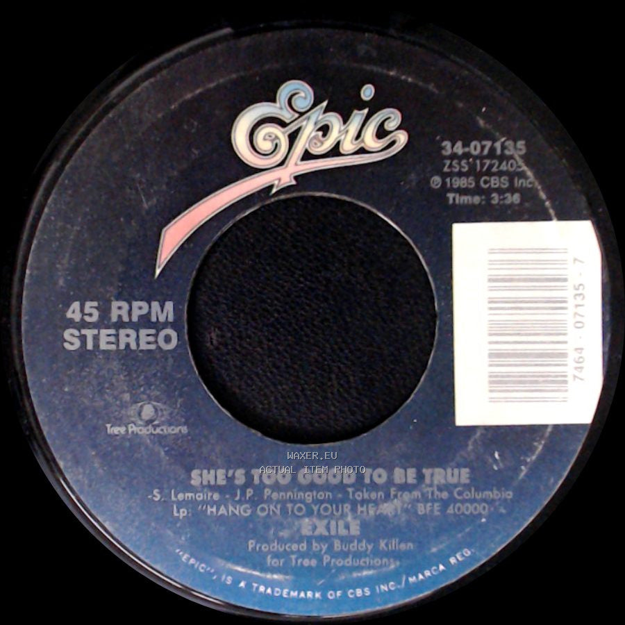 Exile - She's Too Good To Be True / Promises, Promises side A
