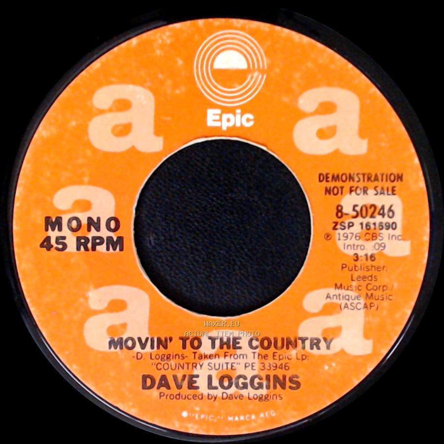 Dave Loggins - Movin' To The Country / Movin' To The Country side B