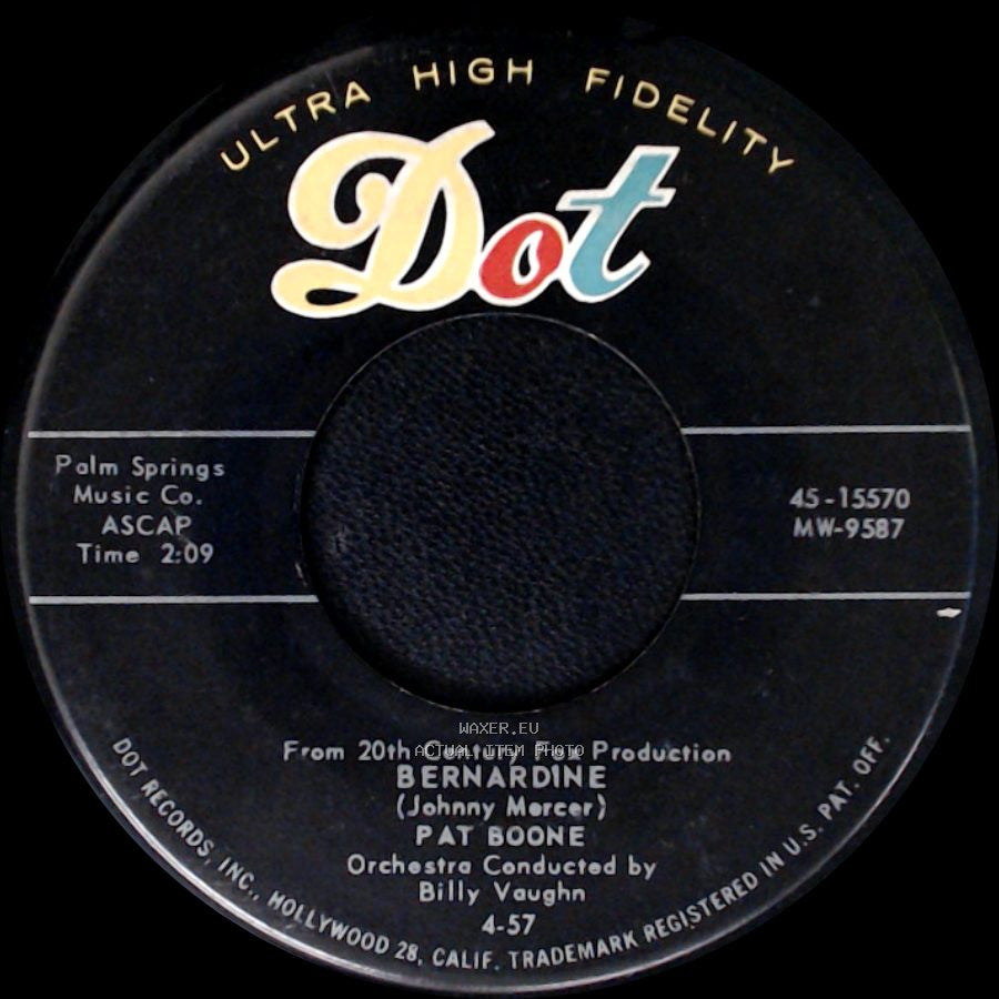 Pat Boone - Love Letters In The Sand / Bernardine side B