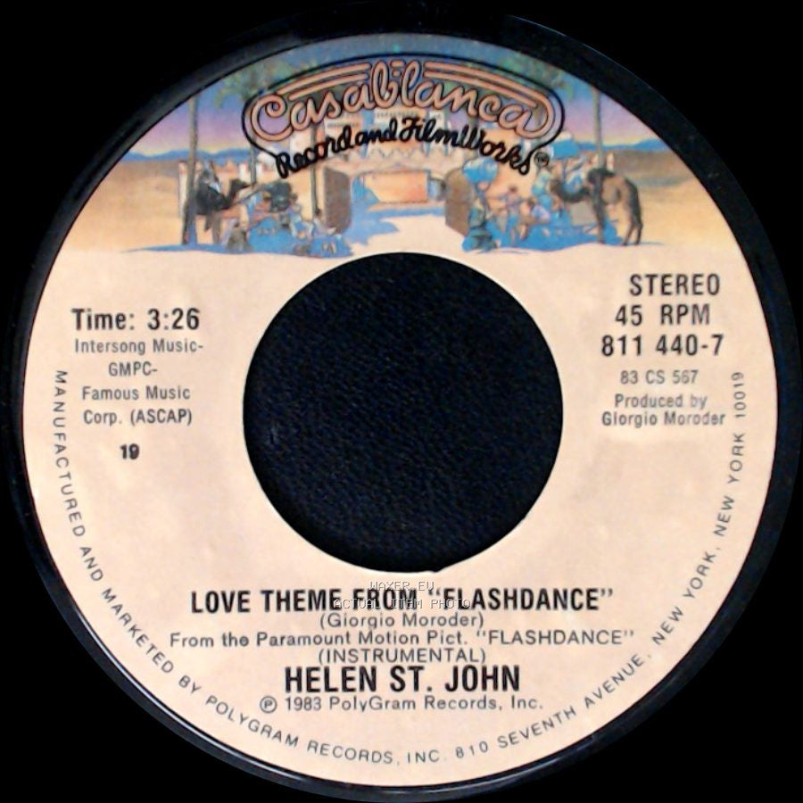 Irene Cara / Helen St. John - Flashdance... What A Feeling / Love Theme From "Flashdance" side B