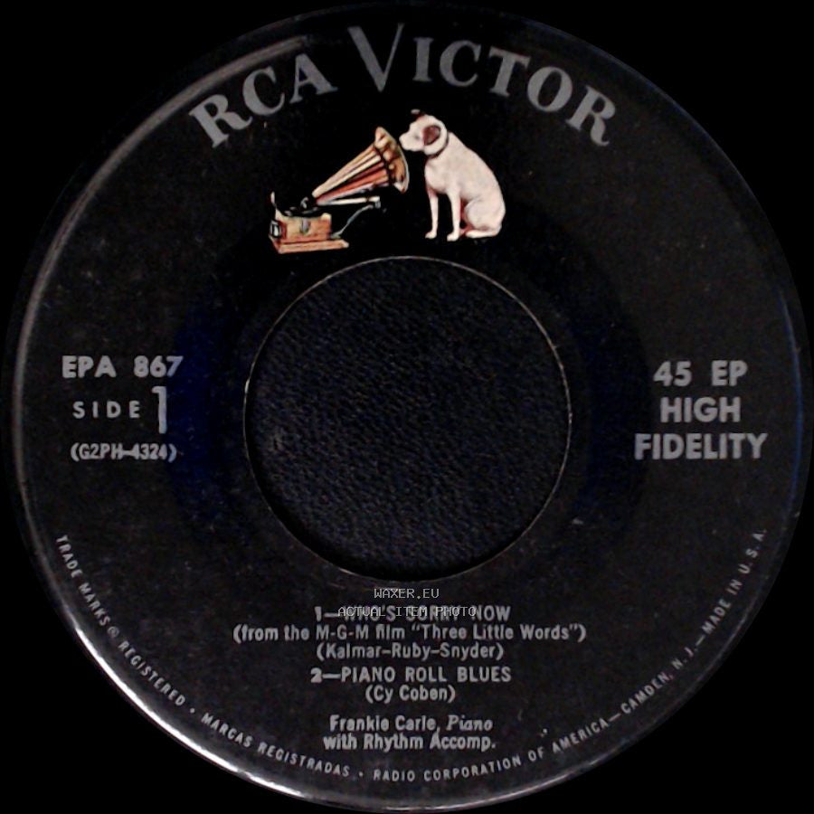 Frankie Carle - 1 - Who's Sorry Now (From The M-G-M Film "Three Little Words"), 2 - Piano Roll Blues / The Prisoner's Song / Nobody's Sweetheart side A