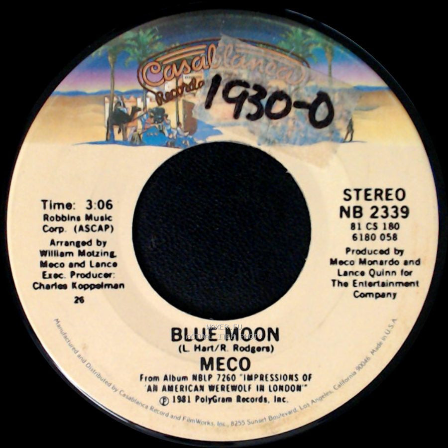 Meco - You Gotta Hurt Me / Blue Moon side B