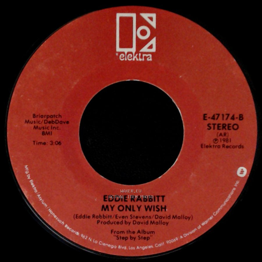Eddie Rabbitt - Step By Step / My Only Wish side B