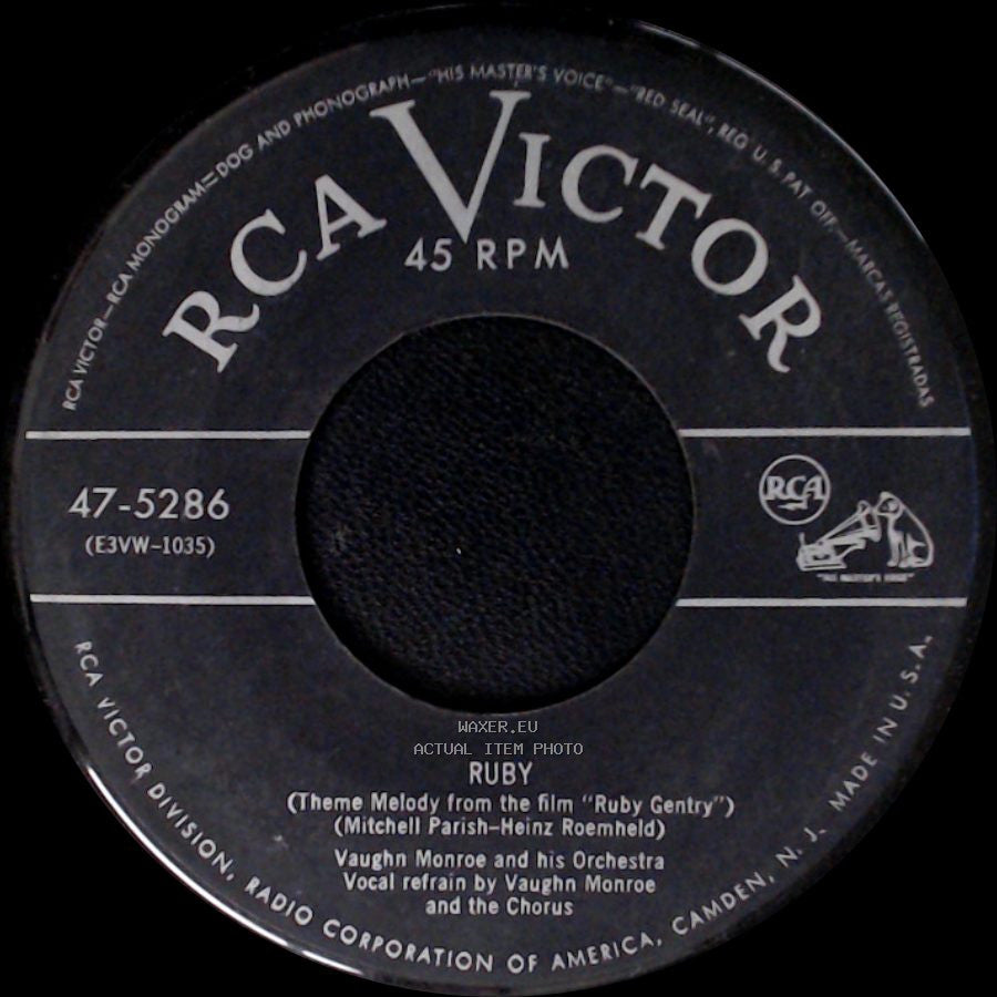 Vaughn Monroe And His Orchestra - Less Than Tomorrow (But More Than Yesterday) / Ruby side B