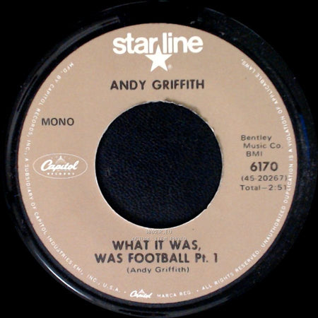 Andy Griffith - What It Was, Was Football Pt. 2 / What It Was, Was Football Pt. 1 side B