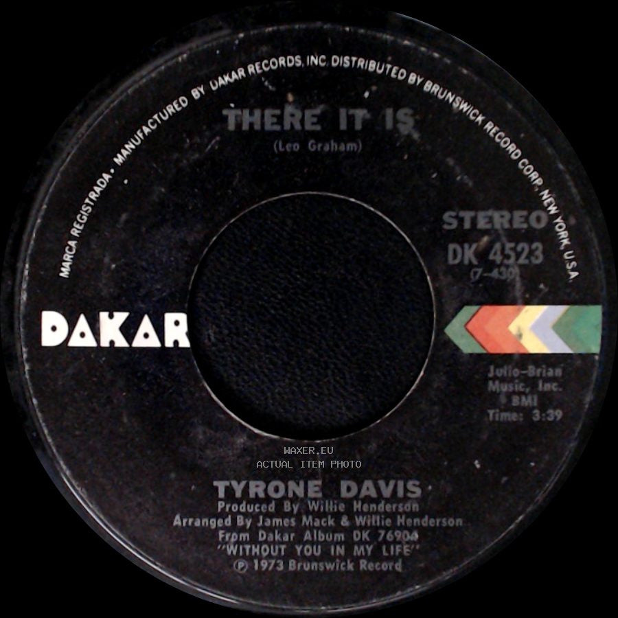 Tyrone Davis - There It Is / You Wouldn't Believe side A
