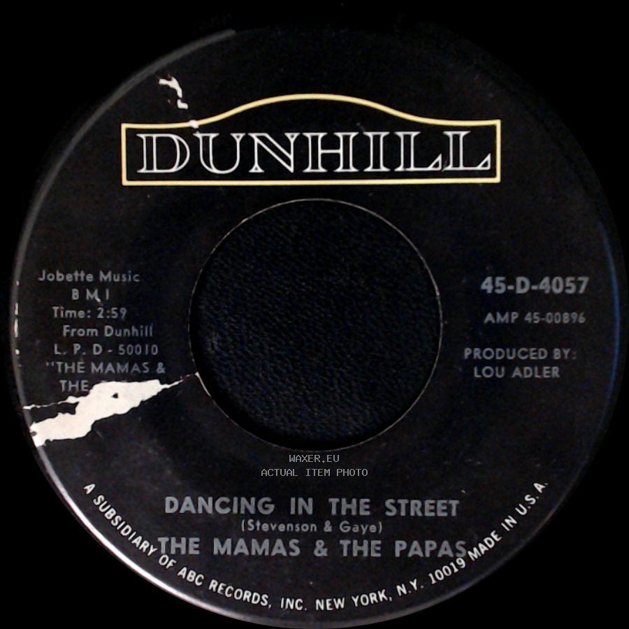 The Mamas & The Papas - Words Of Love / Dancing In The Street side B