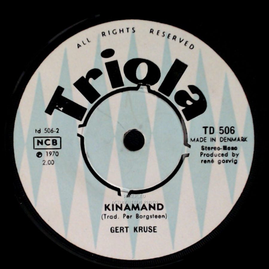 Gert Kruse - Kinamand / Der Var En Gammel Gubbe side A