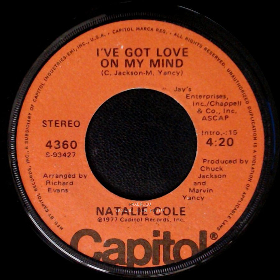 Natalie Cole - I've Got Love On My Mind / Unpredictable You side A