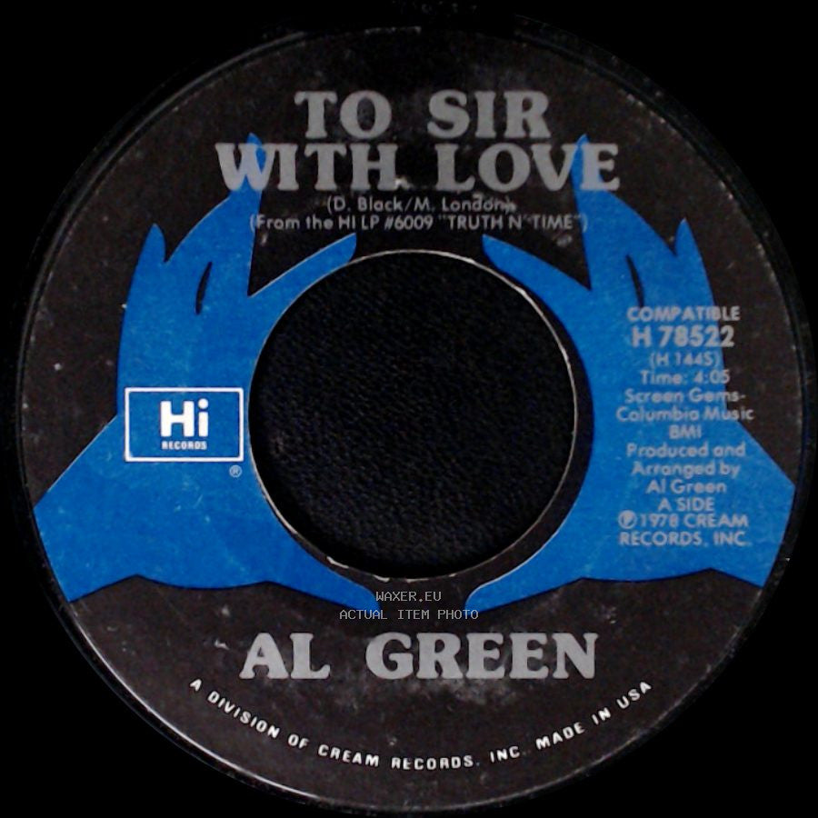 Al Green - To Sir With Love / Wait Here side A