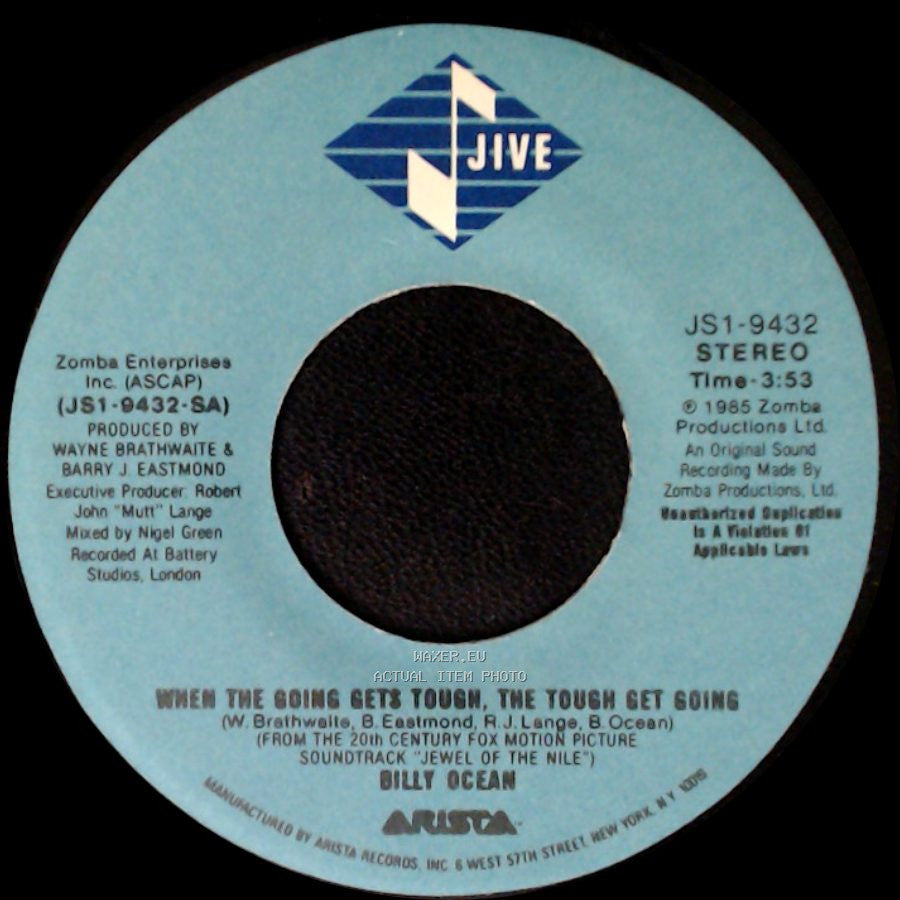 Billy Ocean - When The Going Gets Tough, The Tough Get Going / When The Going Gets Tough, The Tough Get Going (Instrumental Version) side A