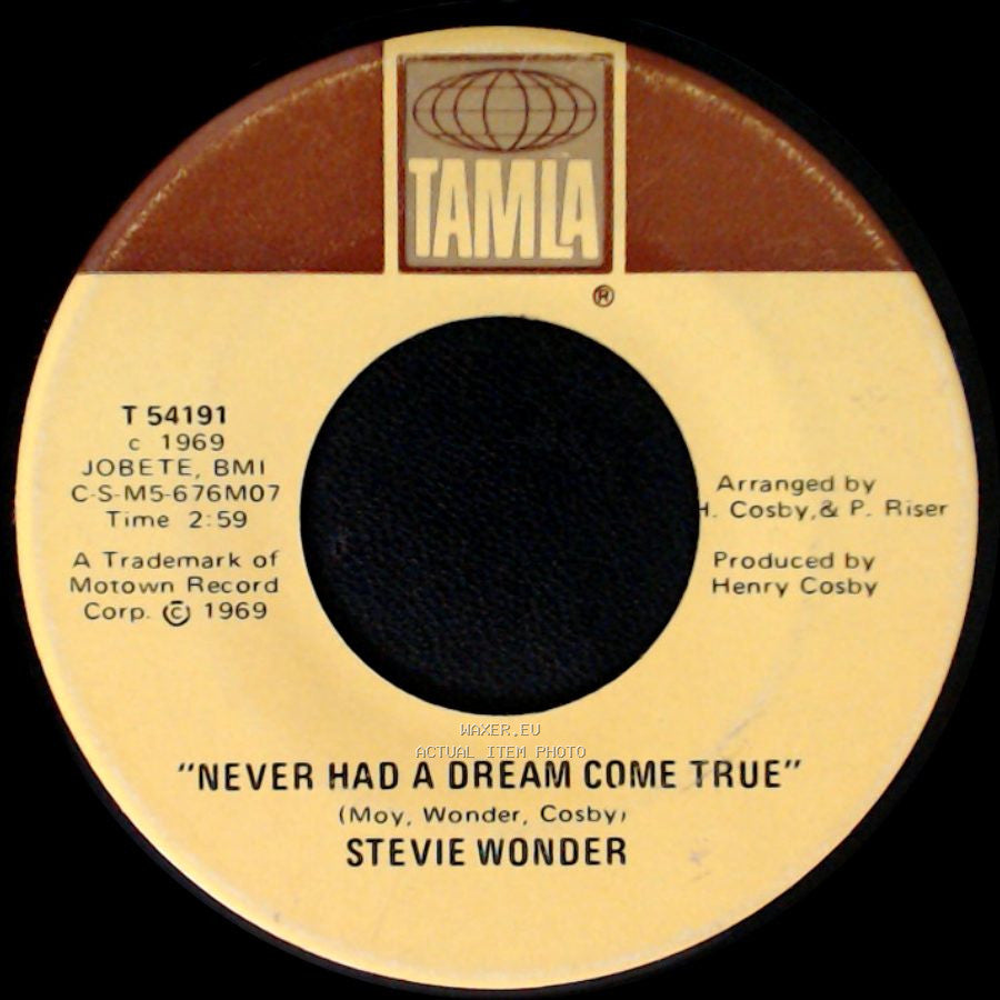 Stevie Wonder - Somebody Knows, Somebody Cares / Never Had A Dream Come True side B