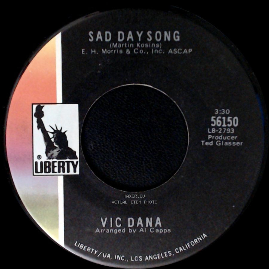 Vic Dana - If I Never Knew Your Name / Sad Day Song side B