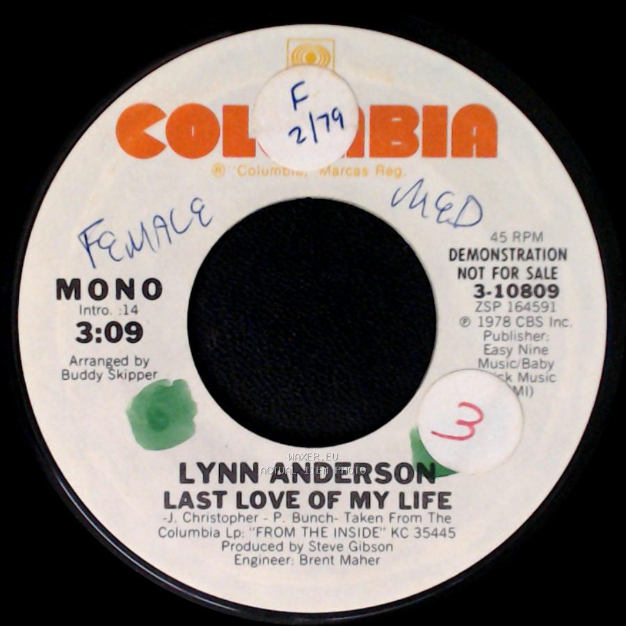 Lynn Anderson - Last Love Of My Life / Last Love Of My Life side A