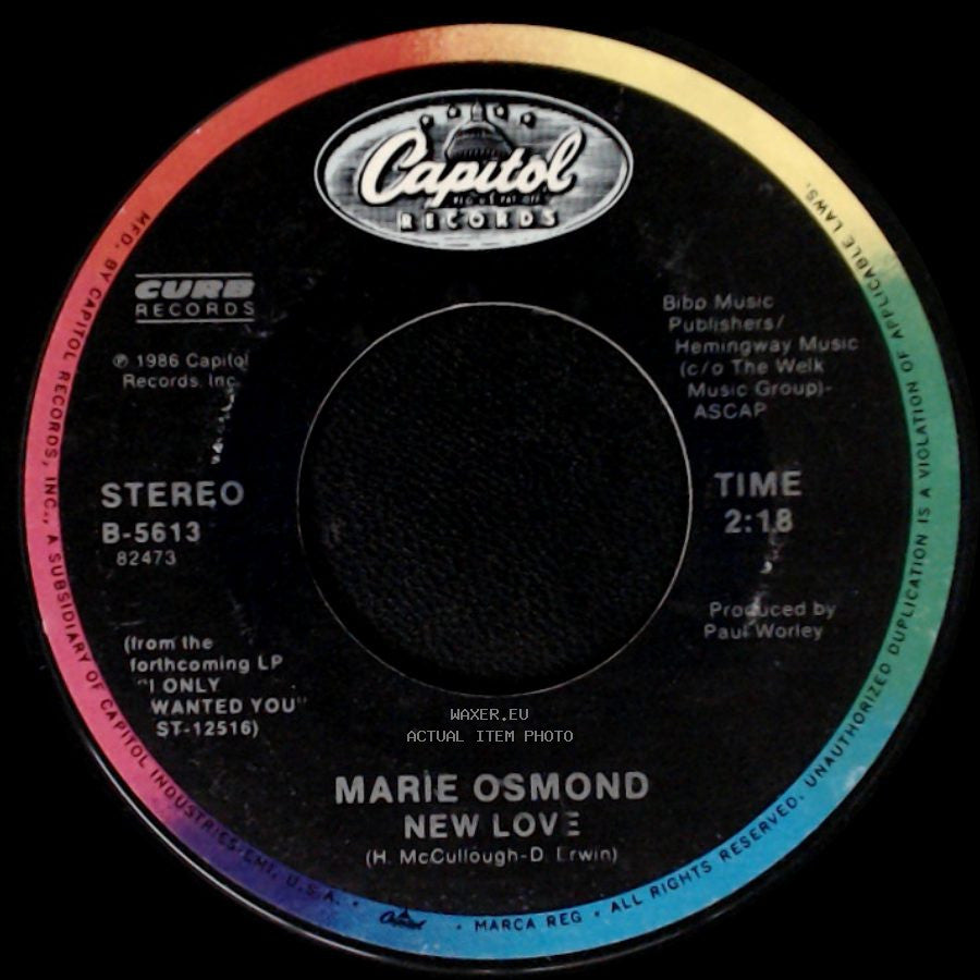 Marie Osmond With Paul Davis / Marie Osmond - You're Still New To Me / New Love side B