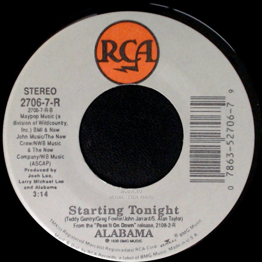 Alabama - Starting Tonight / Forever's As Far As I'll Go side A