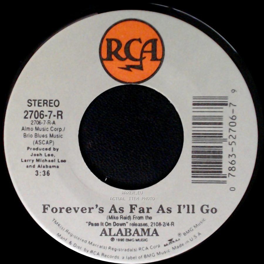 Alabama - Starting Tonight / Forever's As Far As I'll Go side B