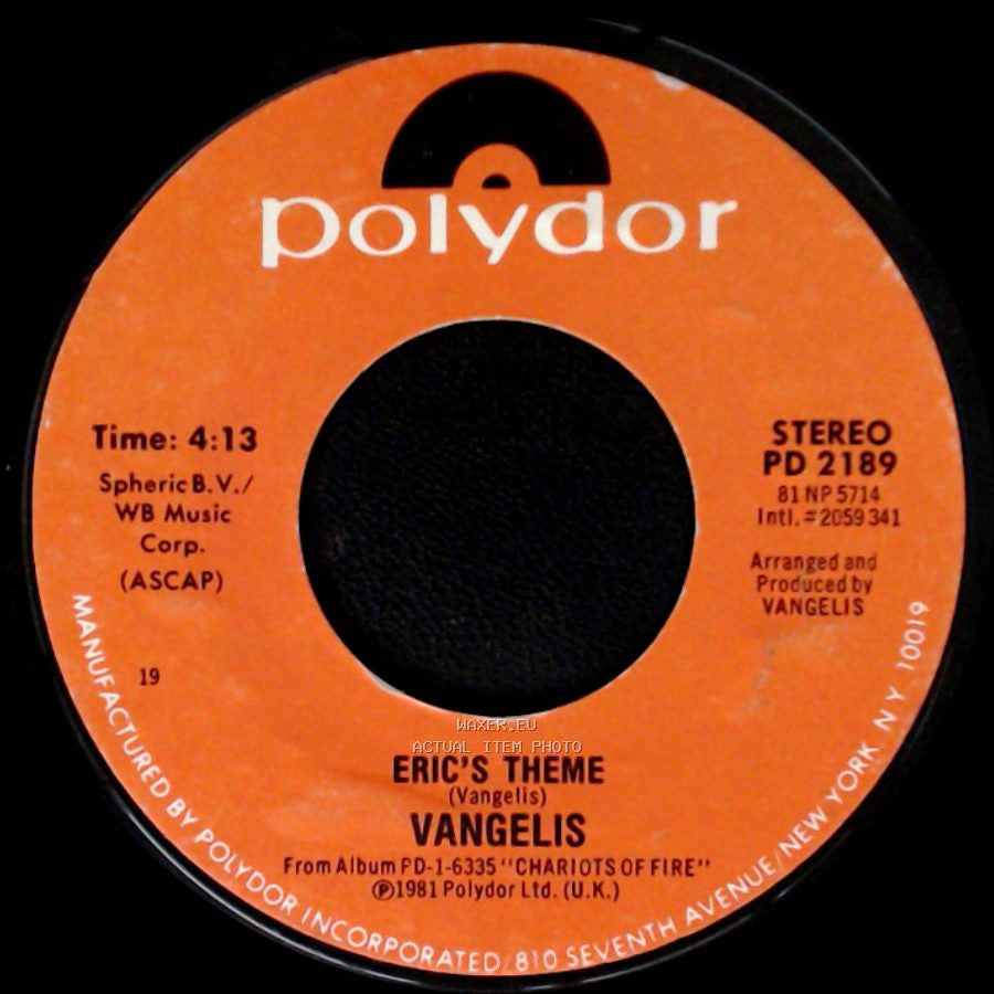Vangelis - Eric's Theme / Chariots Of Fire - Titles side A