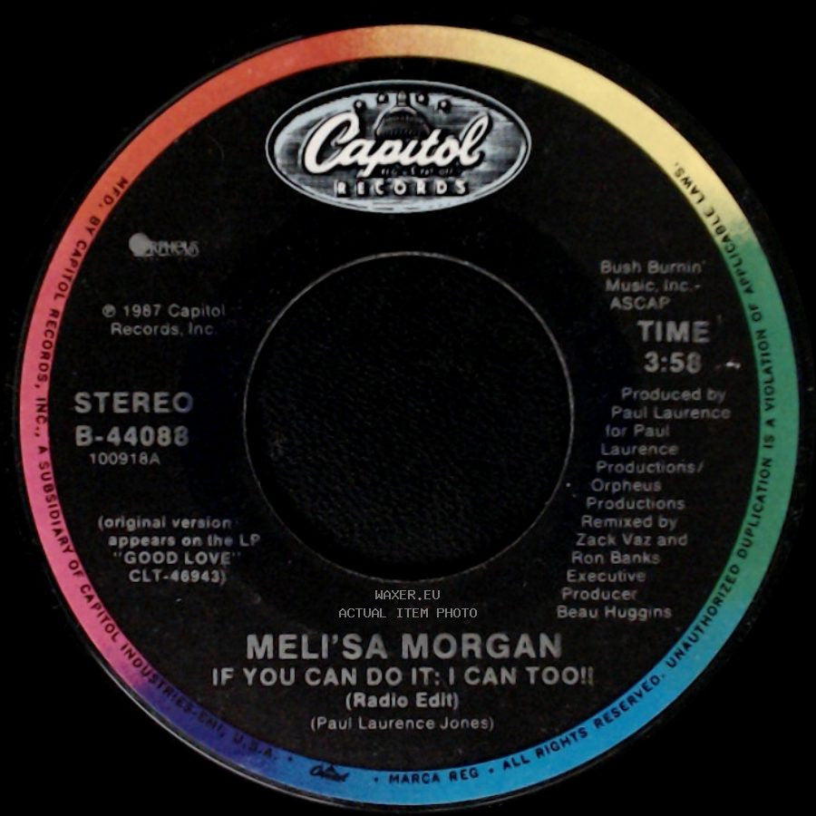 Meli'sa Morgan - If You Can Do It: I Can Too!! (Dub Version) / If You Can Do It; I Can Too!! side B