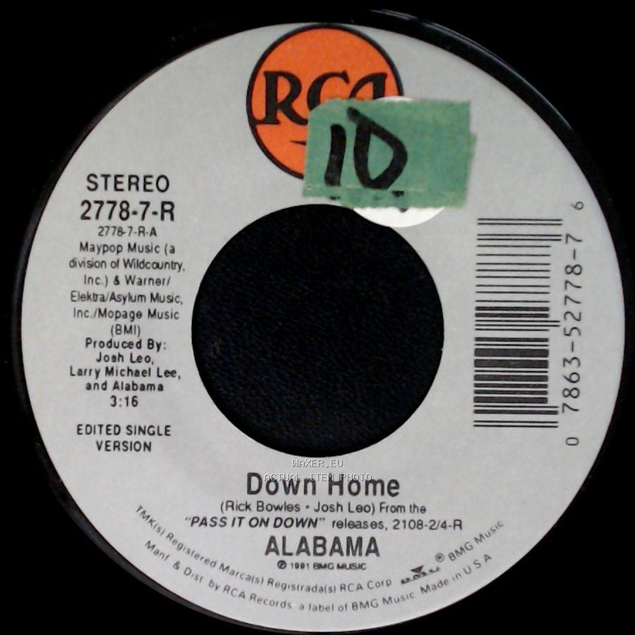 Alabama - Down Home / Goodbye (Kelly's Song) side A