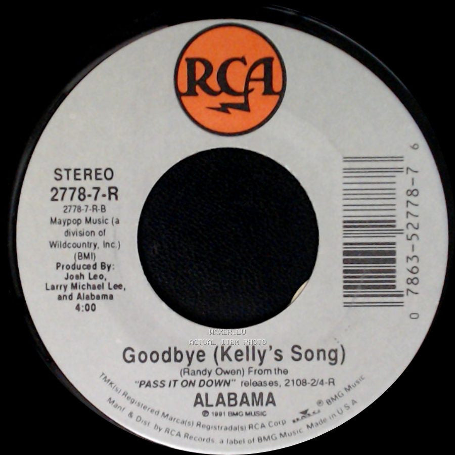 Alabama - Down Home / Goodbye (Kelly's Song) side B