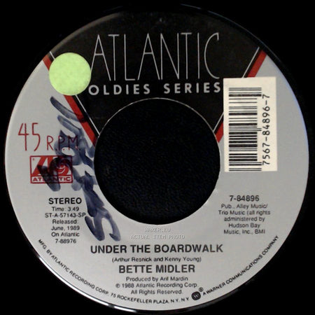 Bette Midler - Wind Beneath My Wings / Under The Boardwalk side B