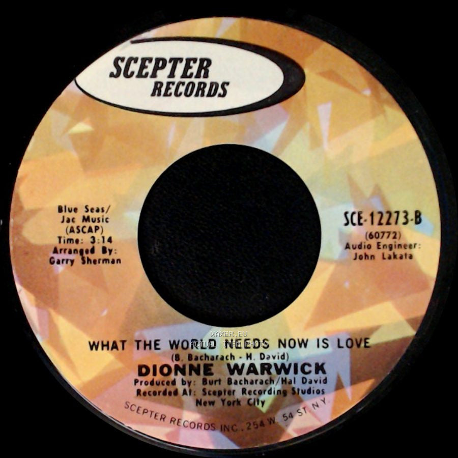 Dionne Warwick - I'll Never Fall In Love Again / What The World Needs Now Is Love side B