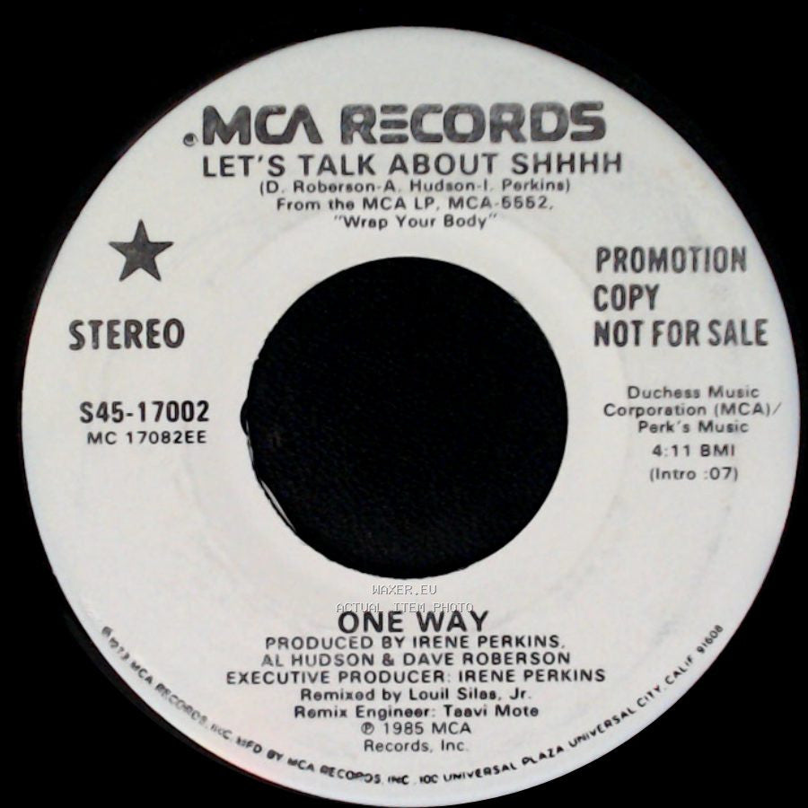 One Way - Let's Talk - Part 1 / Let's Talk About Shhhh side B
