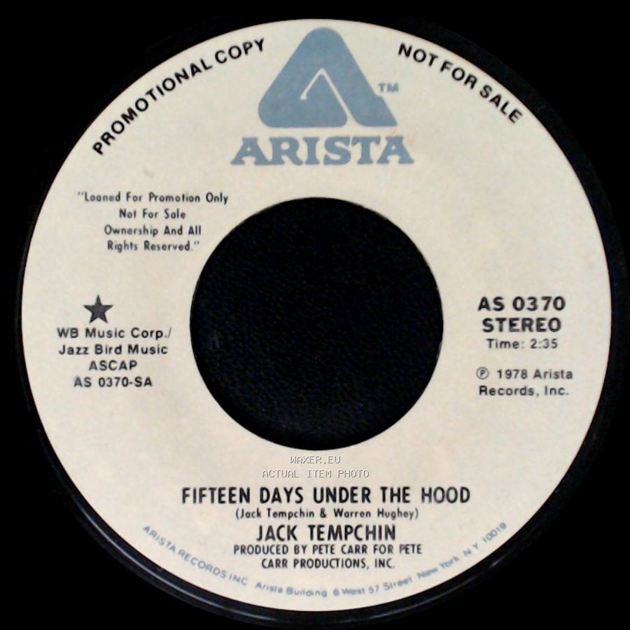Jack Tempchin - Fifteen Days Under The Hood / Peaceful Easy Feeling side A