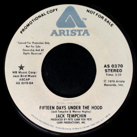 Jack Tempchin - Fifteen Days Under The Hood / Peaceful Easy Feeling side A