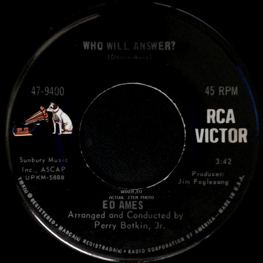Ed Ames - Who Will Answer? / My Love Is Gone From Me side A