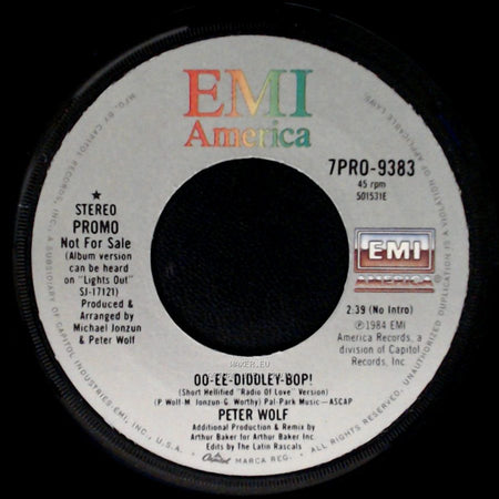 Peter Wolf - 00-Ee-Diooley-Bop! / Oo-Ee-Oiodley-Bop! side A