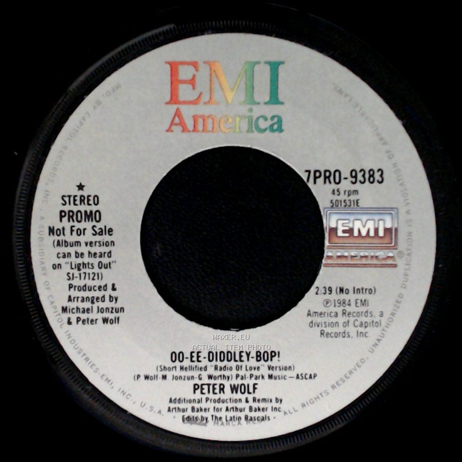 Peter Wolf - 00-Ee-Diooley-Bop! / Oo-Ee-Oiodley-Bop! side B