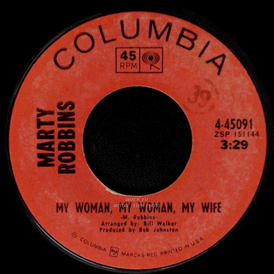 Marty Robbins - Martha Ellen Jenkins / My Woman, My Woman, My Wife side B