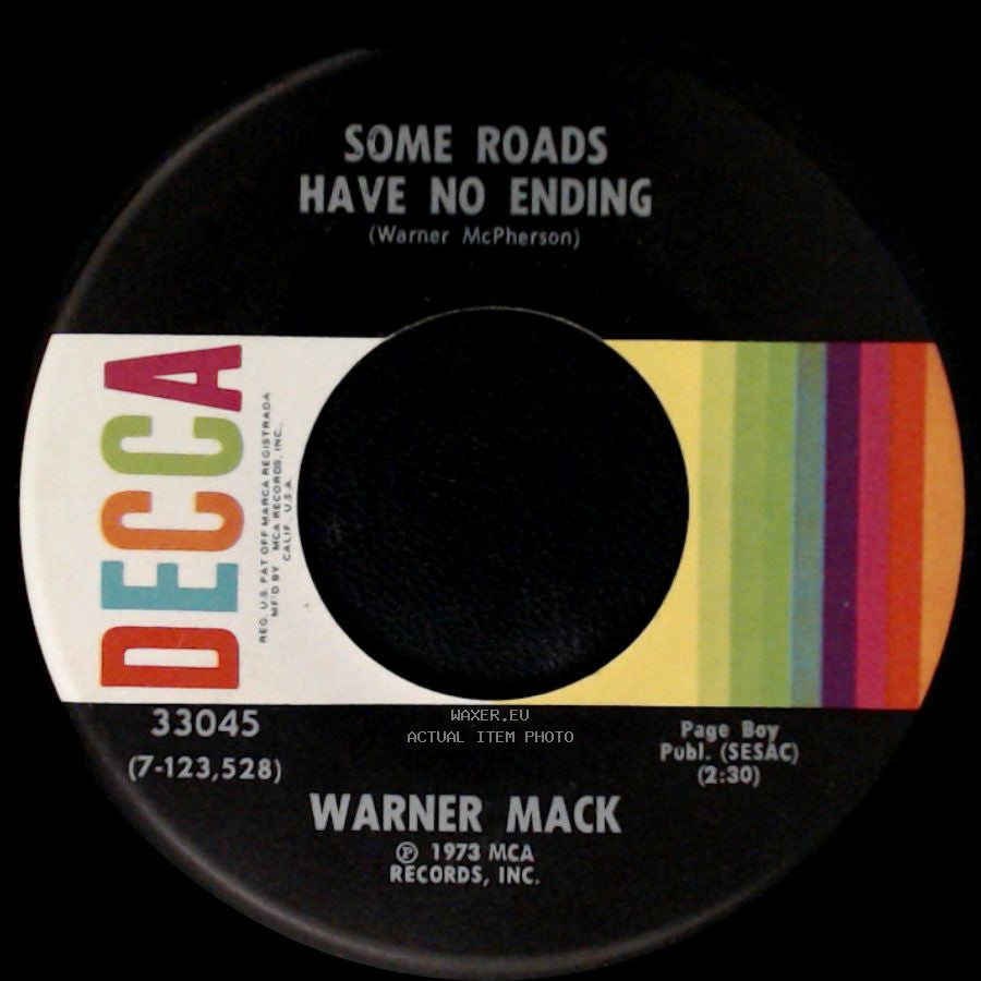 Warner Mack - Some Roads Have No Ending / I've Got A Feeling (About You) side A