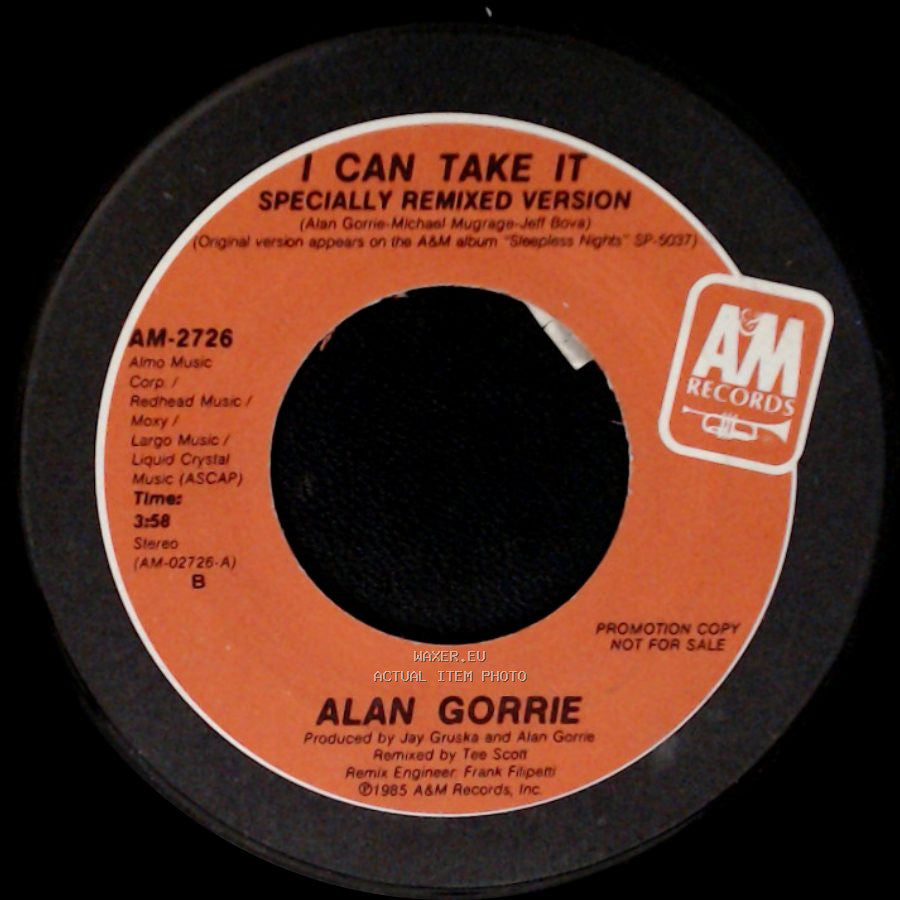 Alan Gorrie - I Can Take It (Specially Remixed Version) / I Can Take It (Specially Remixed Version) side A