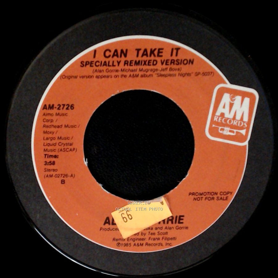 Alan Gorrie - I Can Take It (Specially Remixed Version) / I Can Take It (Specially Remixed Version) side B