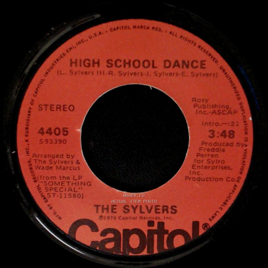 The Sylvers - High School Dance / Lovin' You Is Like Lovin' The Wind side A